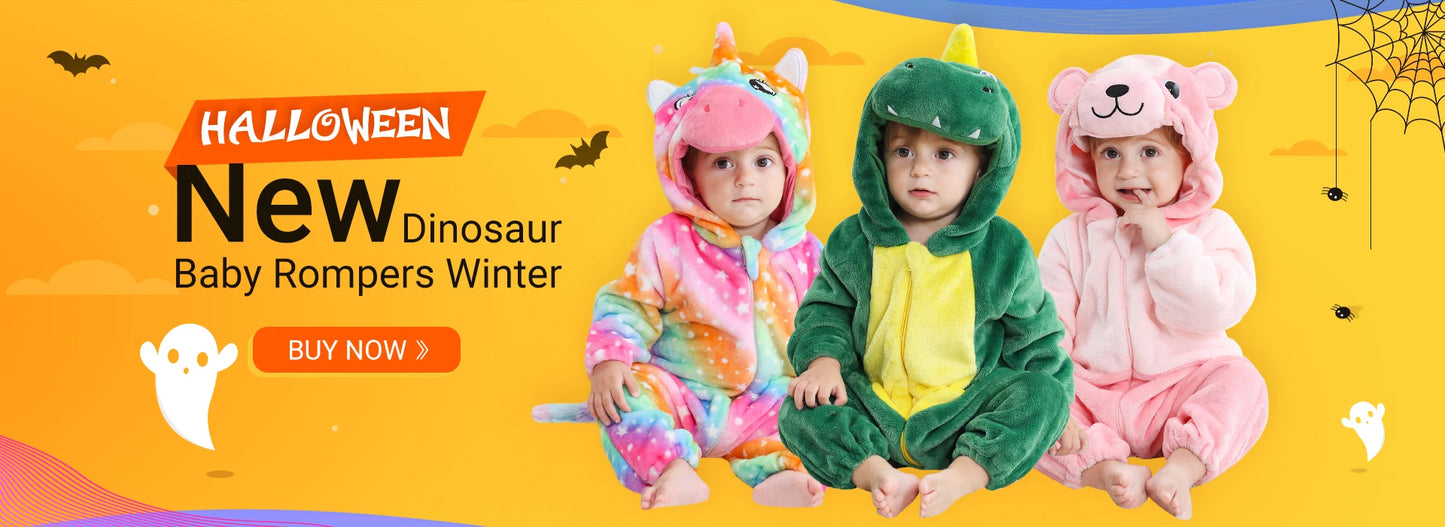 MICHLEY Shark Baby Rompers Winter Hooded Flannel Toddler Infant Clothes Overall Bodysuits Jumpsuit Costume For Kids Carnival