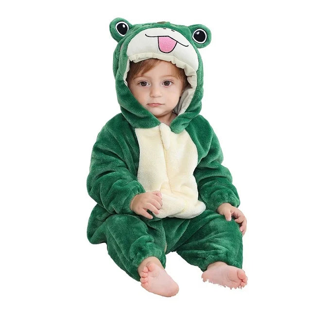 MICHLEY Shark Baby Rompers Winter Hooded Flannel Toddler Infant Clothes Overall Bodysuits Jumpsuit Costume For Kids Carnival