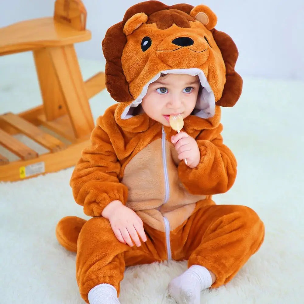 Baby Rompers Pajamas Winter Hooded Blanket Sleepers Toddler Infant Clothes Overall Bodysuits Jumpsuit Costumes For Kids Bebe